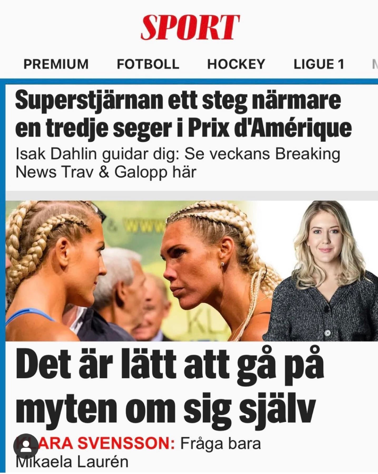 Expressen-krönika av Klara Svensson om Mikaela Laurén.