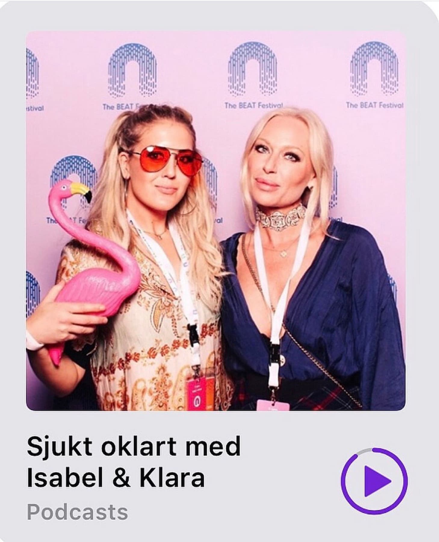 Omslag för podcasten Sjukt oklart med Isabel & Klara.